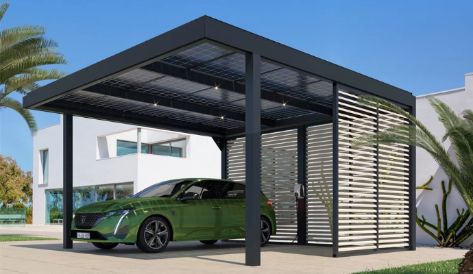 Carport solaire pour abriter son véhicule et générer de l’énergie Carport solaire pour abriter son véhicule et générer de l’énergie